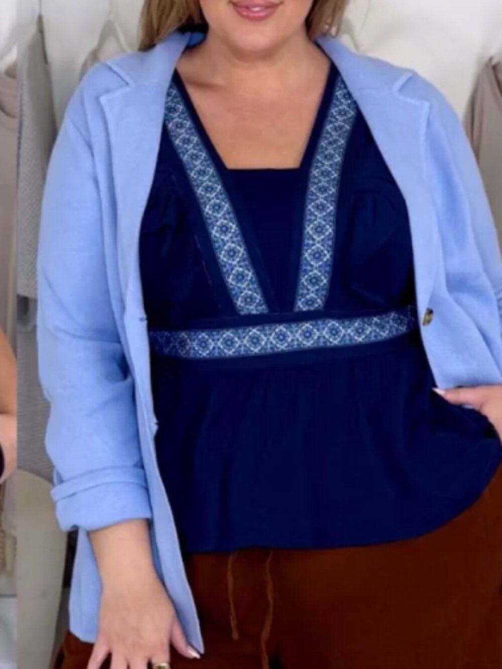 Lands End Plus Size Cardigan Blazer - Picture 2 of 3